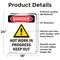 Signmission Hot Surface Sign, 24 in H x 18 in W, Vinyl Decal, Hot Work In Progress Keep Out OS-2PACK-DS-D-1824-V-1365 - alternate 4